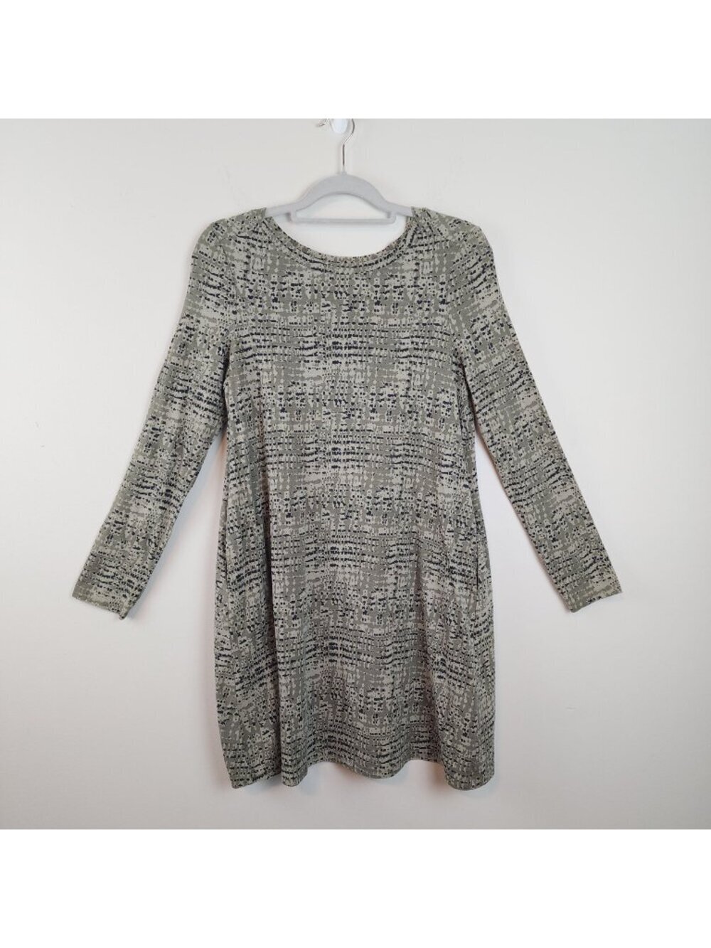 Pact Revive Swing Dress Women M Green Organic Cotton Pockets comfy